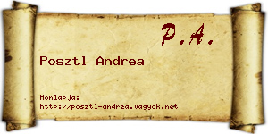 Posztl Andrea névjegykártya